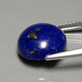 Lapis-lazuli bleue naturelle coupe roude, 5,64 ct, opaque