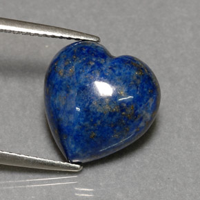 Lapis-lazuli bleue naturelle forme de coeur, 6,02 ct, opaque