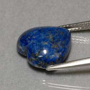 Lapis-lazuli bleue naturelle forme de coeur, 6,02 ct, opaque