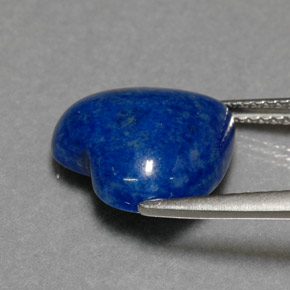 Lapis-lazuli bleue naturelle forme de coeur, 5,05 ct, opaque