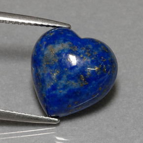 Lapis-lazuli bleue naturelle forme de coeur, 5,64 ct, opaque