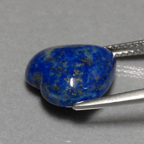 Lapis-lazuli bleue naturelle forme de coeur, 5,64 ct, opaque