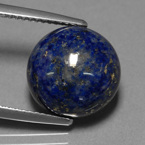 Lapis-lazuli bleue naturelle coupe roude, 8,29 ct, opaque