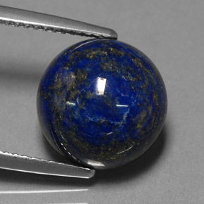 Lapis-lazuli bleue naturelle coupe roude, 10,42 ct, opaque