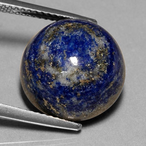 Lapis-lazuli bleue naturelle coupe roude, 14,91 ct, opaque