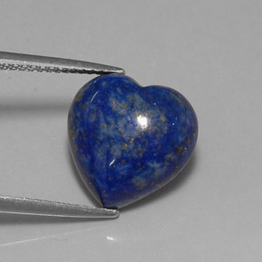 Lapis-lazuli bleue naturelle forme de coeur, 5,89 ct, opaque