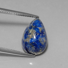 Lapis-lazuli bleue naturelle en forme de poire, 6,93 ct, opaque