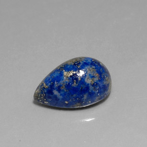 Lapis-lazuli bleue naturelle en forme de poire, 6,93 ct, opaque