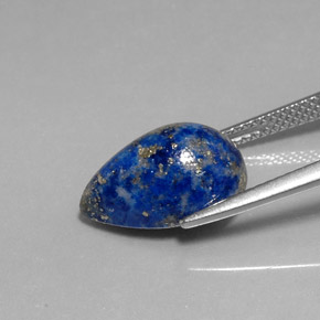 Lapis-lazuli bleue naturelle en forme de poire, 6,93 ct, opaque