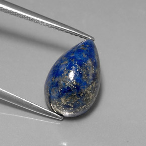Lapis-lazuli bleue naturelle en forme de poire, 7,60 ct, opaque