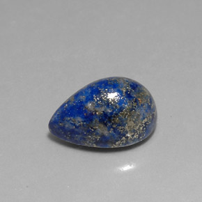 Lapis-lazuli bleue naturelle en forme de poire, 7,60 ct, opaque
