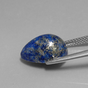 Lapis-lazuli bleue naturelle en forme de poire, 7,60 ct, opaque