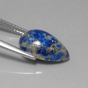 Lapis-lazuli Bleu royal naturelle En forme de poire, 5.64 ct, Opaque