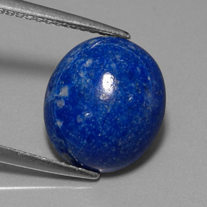 Lapis-lazuli bleue naturelle coupe ovale, 4,72 ct, opaque