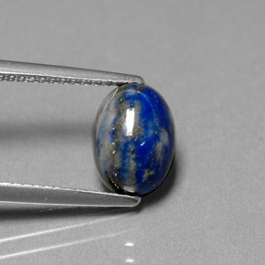 Lapis-lazuli bleue naturelle coupe ovale, 2,55 ct, opaque