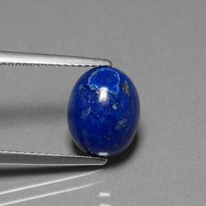 Lapis-lazuli bleue naturelle coupe ovale, 3,74 ct, opaque