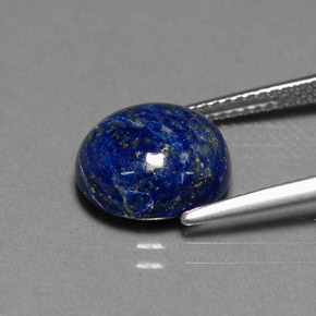 Lapis-lazuli bleue naturelle coupe ovale, 4,58 ct, opaque