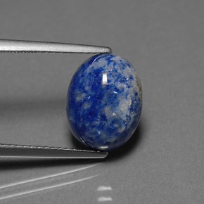 Lapis-lazuli bleue naturelle coupe ovale, 4,59 ct, opaque