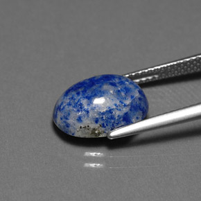 Lapis-lazuli bleue naturelle coupe ovale, 4,59 ct, opaque
