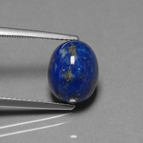 Lapis-lazuli bleue naturelle coupe ovale, 4,87 ct, opaque