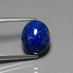 Lapis-lazuli bleue naturelle coupe ovale, 5,41 ct, opaque
