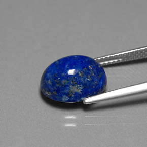 Lapis-lazuli bleue naturelle coupe ovale, 5,41 ct, opaque
