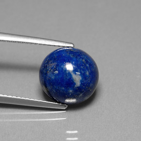 Lapis-lazuli bleue naturelle coupe roude, 6,65 ct, opaque