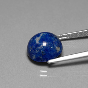 Lapis-lazuli bleue naturelle coupe roude, 6,65 ct, opaque