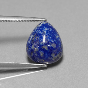 Lapis-lazuli bleue naturelle en forme de poire, 4,62 ct, opaque