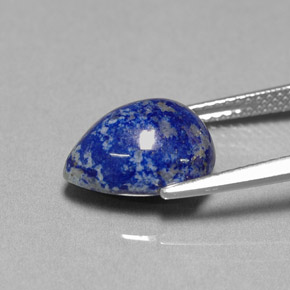 Lapis-lazuli bleue naturelle en forme de poire, 4,62 ct, opaque