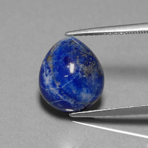 Lapis-lazuli bleue naturelle en forme de poire, 4,92 ct, opaque