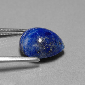 Lapis-lazuli bleue naturelle en forme de poire, 4,92 ct, opaque