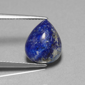Lapis-lazuli bleue naturelle en forme de poire, 4,96 ct, opaque