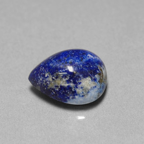Lapis-lazuli bleue naturelle en forme de poire, 4,96 ct, opaque