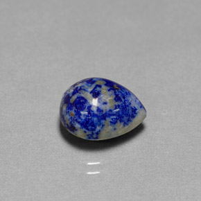 Lapis-lazuli bleue naturelle en forme de poire, 5,38 ct, opaque