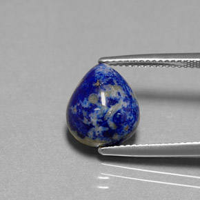Lapis-lazuli bleue naturelle en forme de poire, 5,38 ct, opaque
