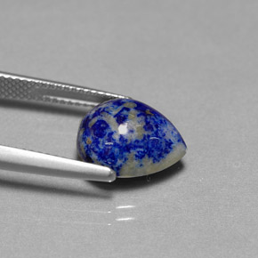 Lapis-lazuli bleue naturelle en forme de poire, 5,38 ct, opaque