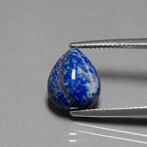 Lapis-lazuli bleue naturelle en forme de poire, 5,40 ct, opaque