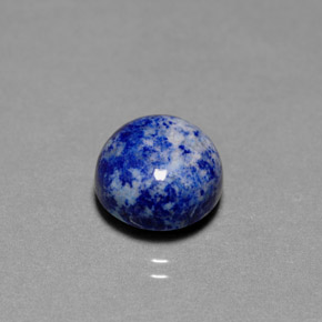 Lapis-lazuli bleue naturelle coupe roude, 6,13 ct, opaque