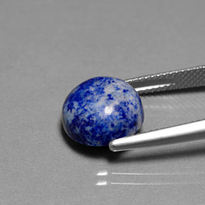 Lapis-lazuli bleue naturelle coupe roude, 6,13 ct, opaque