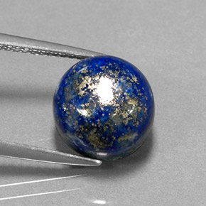Lapis-lazuli bleue naturelle coupe roude, 5,87 ct, opaque