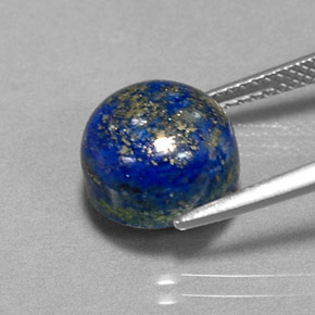 Lapis-lazuli bleue naturelle coupe roude, 5,87 ct, opaque