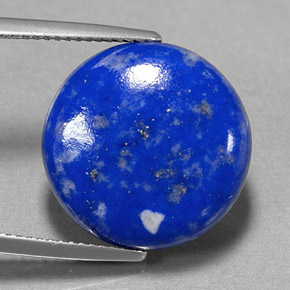 Lapis-lazuli bleue naturelle coupe roude, 13,36 ct, opaque
