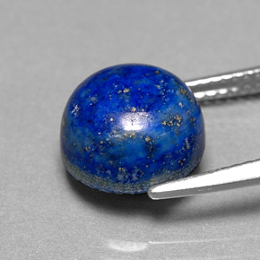 Lapis-lazuli bleue naturelle coupe roude, 5,24 ct, opaque