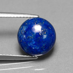 Lapis-lazuli bleue naturelle coupe roude, 4,10 ct, opaque