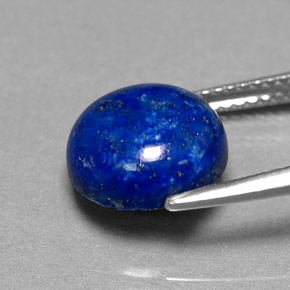 Lapis-lazuli bleue naturelle coupe roude, 4,10 ct, opaque