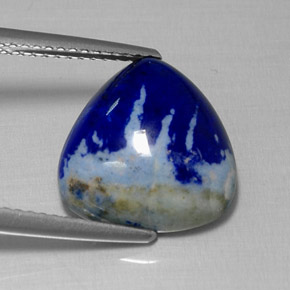 Lapis-lazuli bleue naturelle trillion, 6,82 ct, opaque