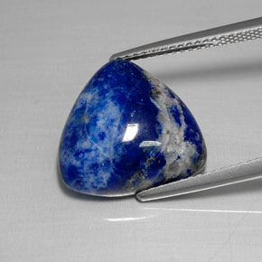 Lapis-lazuli bleue naturelle trillion, 9,54 ct, opaque