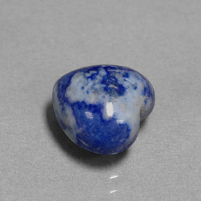 Lapis-lazuli bleue naturelle forme de coeur, 3,13 ct, opaque