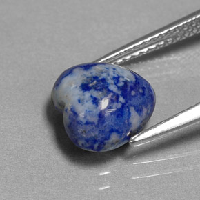 Lapis-lazuli bleue naturelle forme de coeur, 3,13 ct, opaque